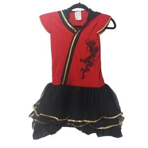 Wonderland Costumes Girls Halloween Red Ninja Cutie Sz 10-12